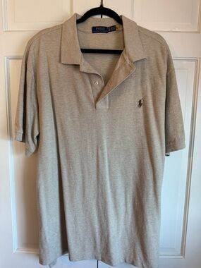 Polo by Ralph Lauren Men's Light Beige Short-Sleeve Polo